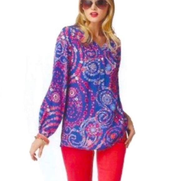 🚫SOLD🚫NWT Lilly Pulitzer Providence blouse szXS - Picture 2 of 13